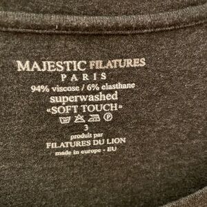 Majestic Filatures Gray Soft Touch Top